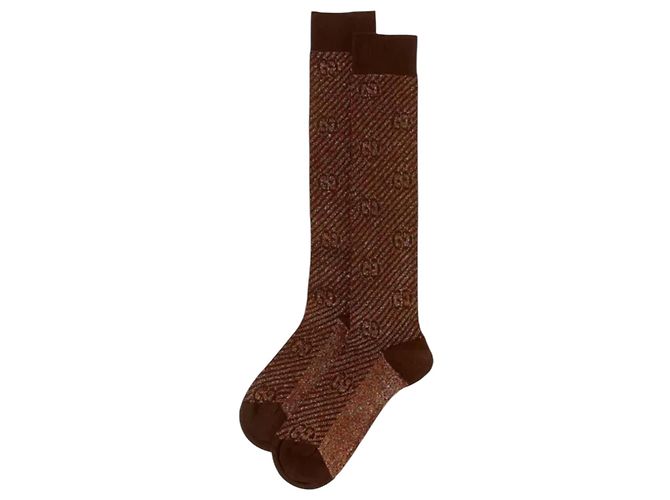 Gucci GG Metallic Socken Braun Metallisch - Ansicht 6