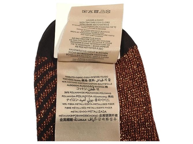 Gucci GG Metallic Socken Braun Metallisch - Ansicht 7