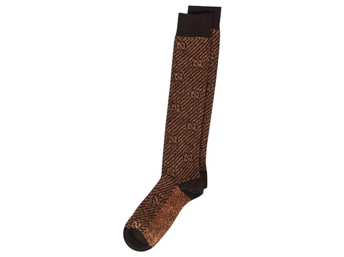 Gucci GG Metallic Socken Braun Metallisch - Ansicht 8