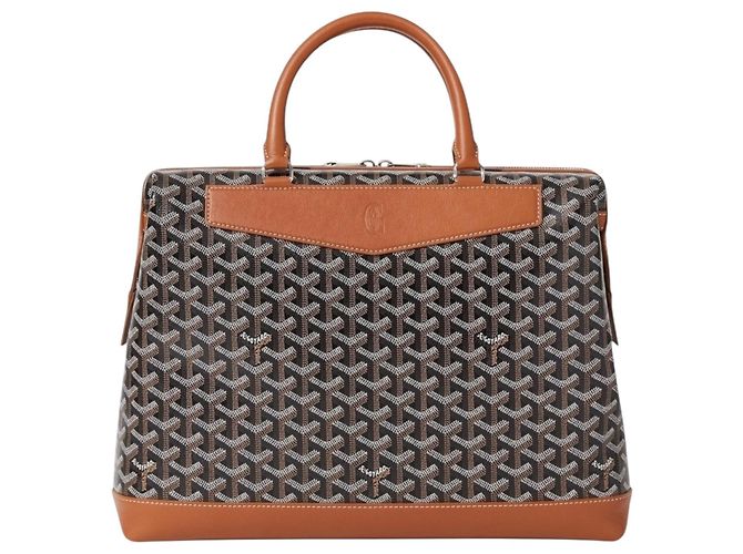 Goyard Borsa Documenti Cisalpin Marrone Beige - vista 11