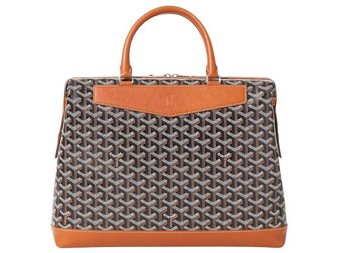 Goyard Borsa Documenti Cisalpin Marrone Beige - vista 18