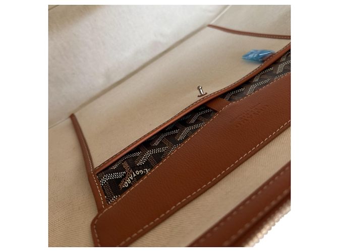 Goyard Borsa Documenti Cisalpin Marrone Beige - vista 19