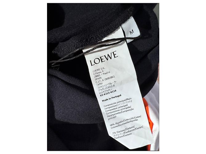 Vestido Loewe Tank largo de algodón sin mangas con rayas Blanco Naranja Azul oscuro - vista 15