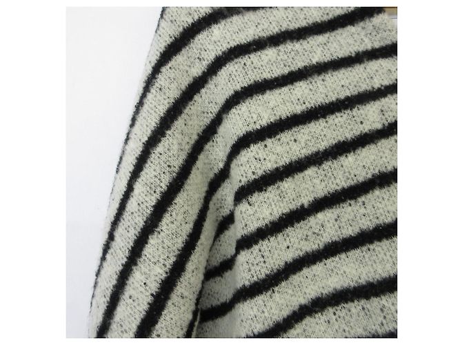 Autre Marque SLOBE IENA Strickpullover mit Streifen Schwarz Weiß - Ansicht 3