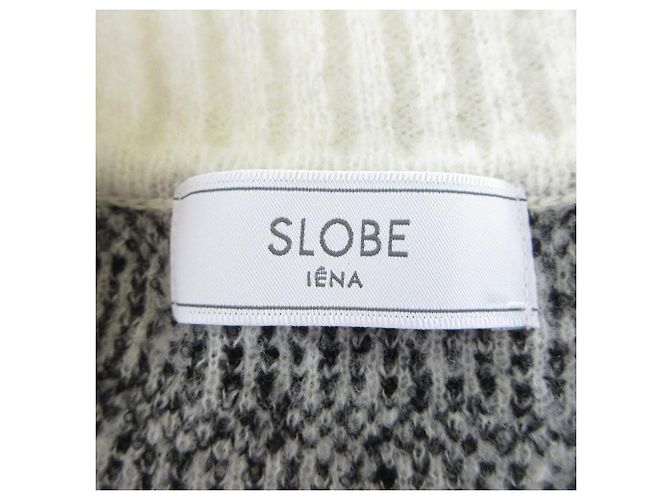 Autre Marque SLOBE IENA Strickpullover mit Streifen Schwarz Weiß - Ansicht 4