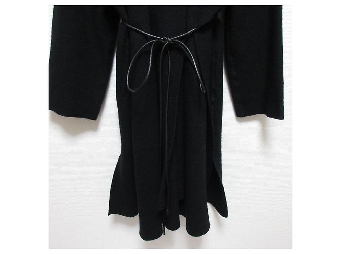 Autre Marque Abrigo con capucha de lana Mossa PLAIN PEOPLE Negro - vista 6