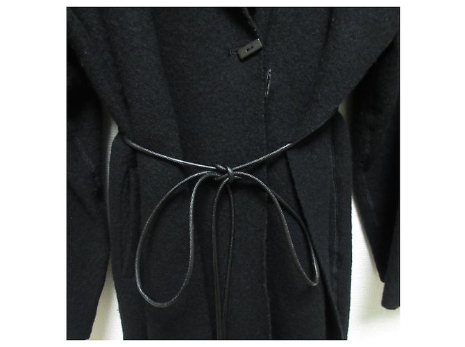 Autre Marque Abrigo con capucha de lana Mossa PLAIN PEOPLE Negro - vista 7