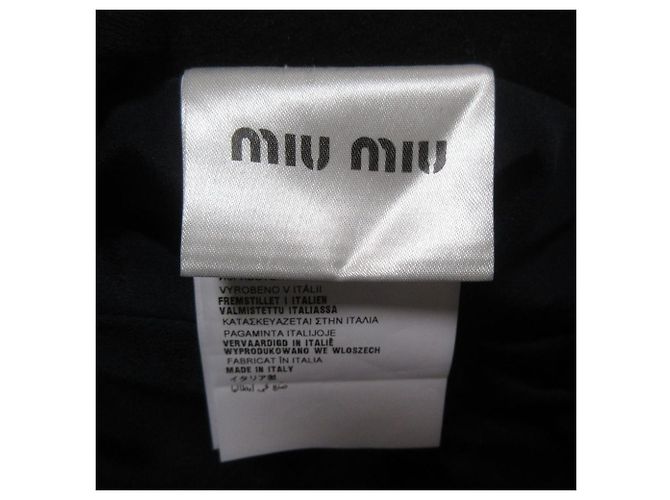 Falda Miu Miu con pliegues 100% lana Azul Azul marino - vista 10