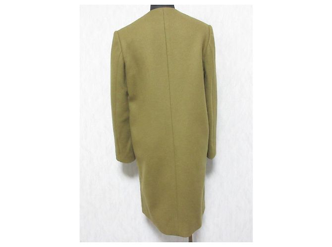 Autre Marque Abrigo de lana sin cuello Drawer Verde Caqui - vista 2