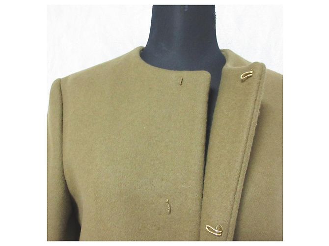 Autre Marque Abrigo de lana sin cuello Drawer Verde Caqui - vista 5
