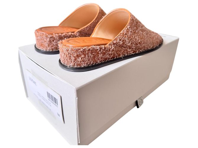 Ciabatte Loewe in pelle Tan Arancione - vista 11