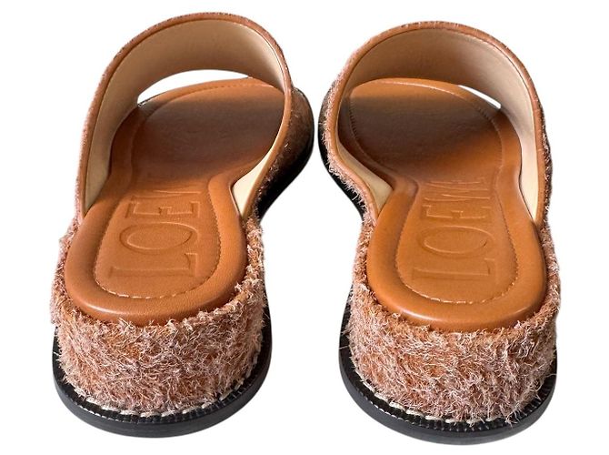 Ciabatte Loewe in pelle Tan Arancione - vista 18