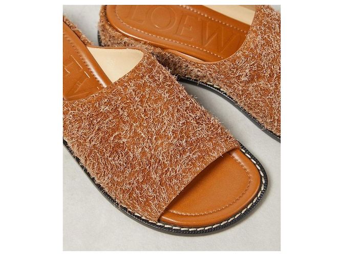 Ciabatte Loewe in pelle Tan Arancione - vista 19