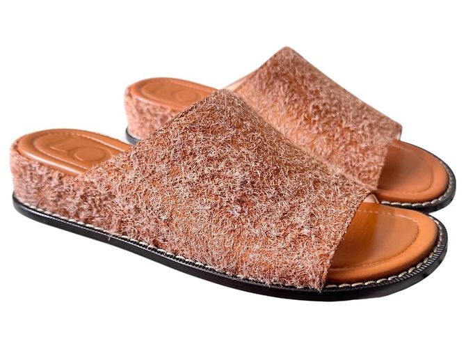 Ciabatte Loewe in pelle Tan Arancione - vista 6