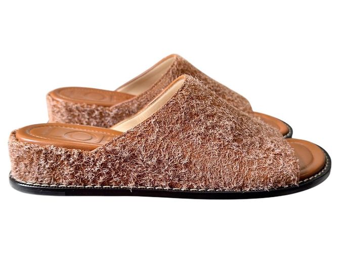 Ciabatte Loewe in pelle Tan Arancione - vista 7