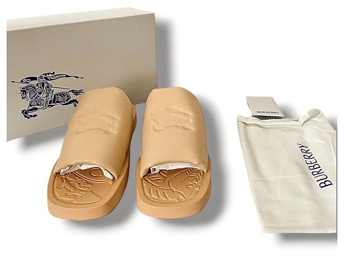 Infradito in gomma Burberry - Beige - vista 12