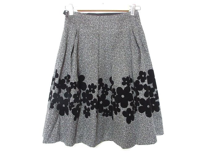 Autre Marque Falda acampanada M'S GRACY con estampado Flower Flocky y cinta Negro - vista 2