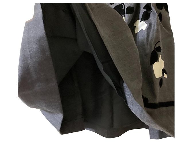 Autre Marque Falda a la rodilla M'S GRACY Hanagara Flocky Print Castaño - vista 4
