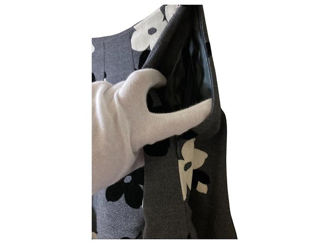 Autre Marque Falda a la rodilla M'S GRACY Hanagara Flocky Print Castaño - vista 5
