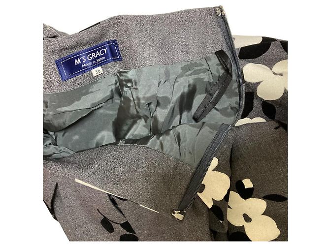 Autre Marque Falda a la rodilla M'S GRACY Hanagara Flocky Print Castaño - vista 6