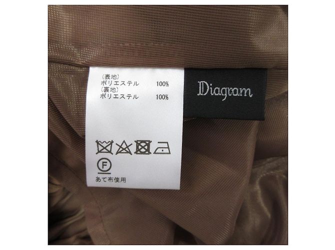 Autre Marque Gonna lunga a balzi sovrapposti Diagram 24AW Beige - vista 5