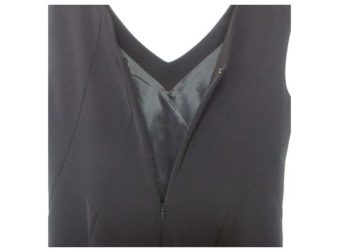 Autre Marque Vestido acampanado Diagram Escargot Negro - vista 4