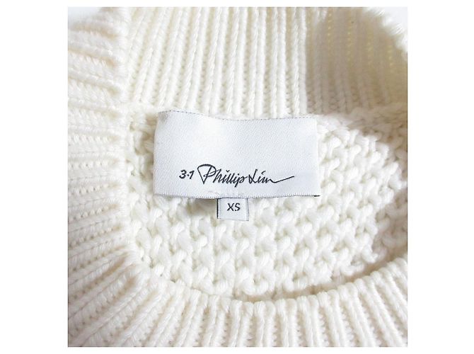 Autre Marque 3.1 Phillip Lim Wollstrickpullover Weiß - Ansicht 4