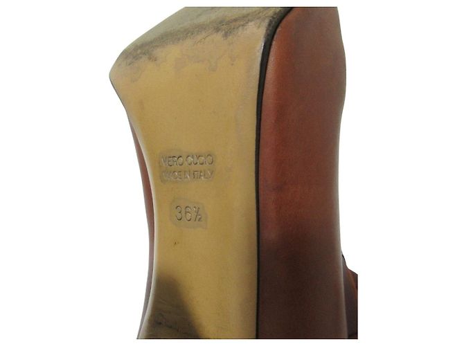 Autre Marque Botas curtas de couro Michel Vivien Marrom - vista 8