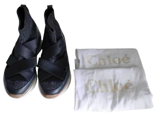 Baskets SONNIE de Chloé Baskets Noir - vue 14