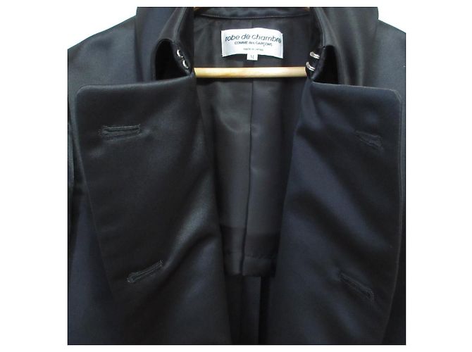 Autre Marque Comme des Garcons robe de chambre Satin Coat Negro - vista 5