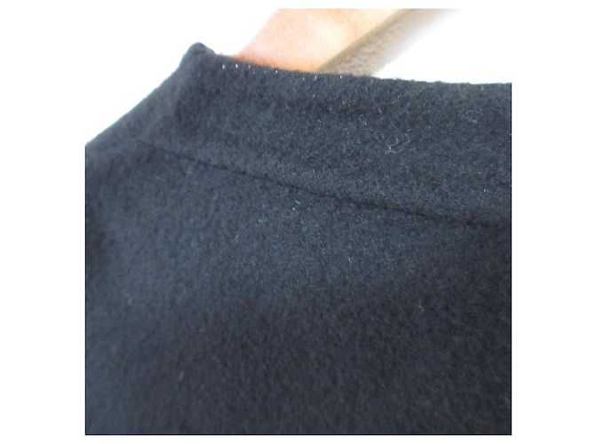 Autre Marque Abrigo de lana sin cuello ENFOLD Negro - vista 11