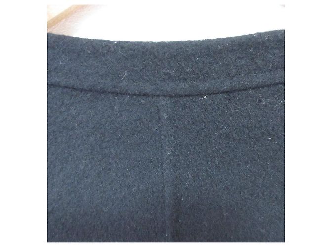 Autre Marque Abrigo de lana sin cuello ENFOLD Negro - vista 12