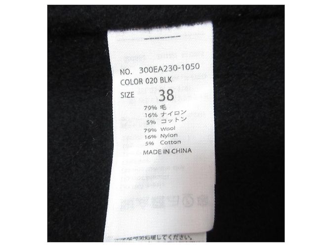 Autre Marque Abrigo de lana sin cuello ENFOLD Negro - vista 6