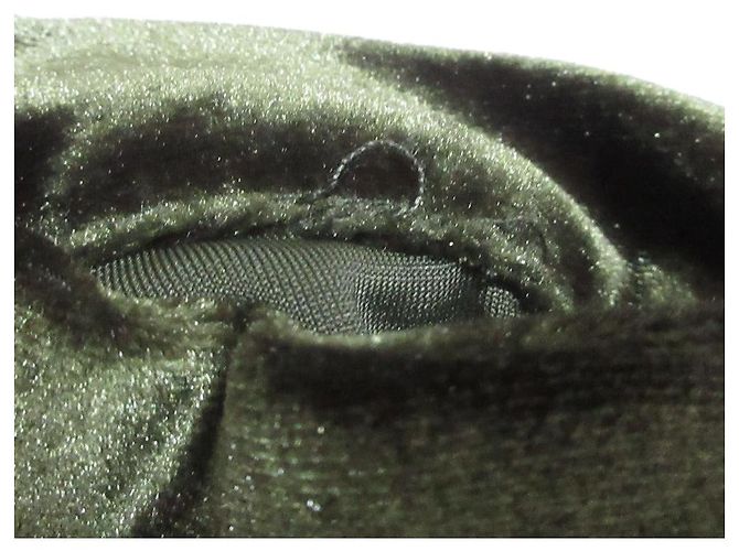 Autre Marque PAMEO POSE Velor Mandarin Mini Kleid Velor Kleid Grün Khaki - Ansicht 9