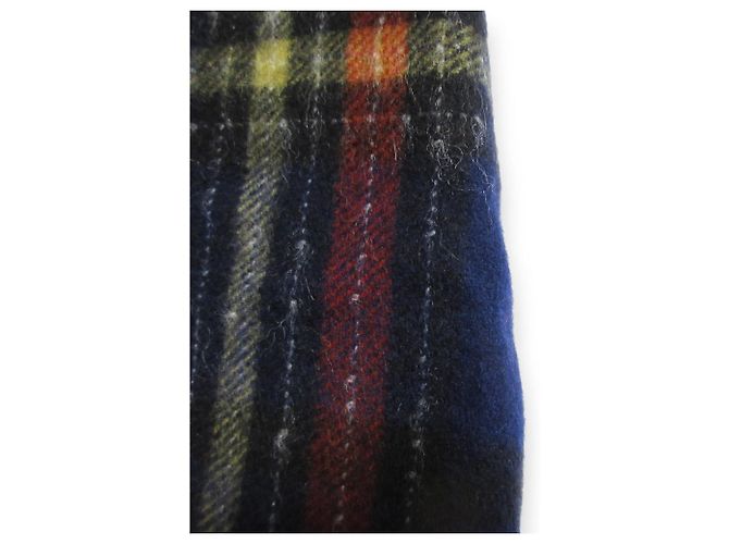 Miu Miu Wool Alpaca Check Gold Button Mini Skirt - view 4