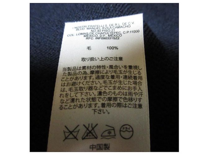 Autre Marque Brooks Brothers Strick-Ensemble mit 2 Wegen Blau Marineblau - Ansicht 10