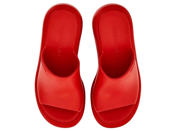 Salvatore Ferragamo Sandali Platform Rossi Rosso - vista 10