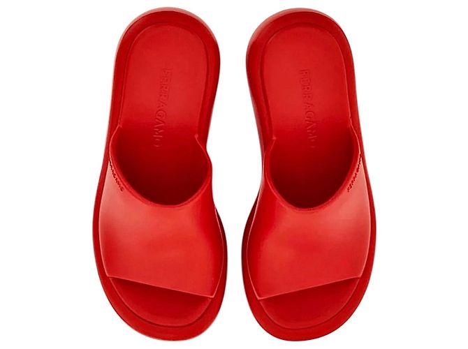 Salvatore Ferragamo Sandali Platform Rossi Rosso - vista 16