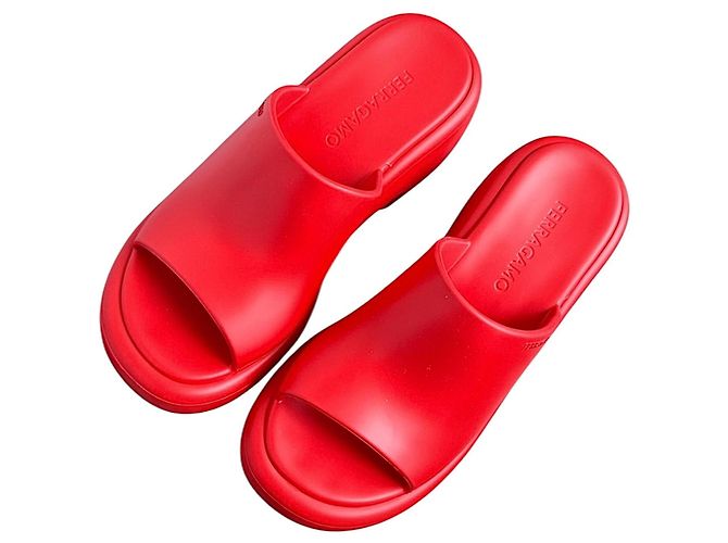 Salvatore Ferragamo Sandali Platform Rossi Rosso - vista 6