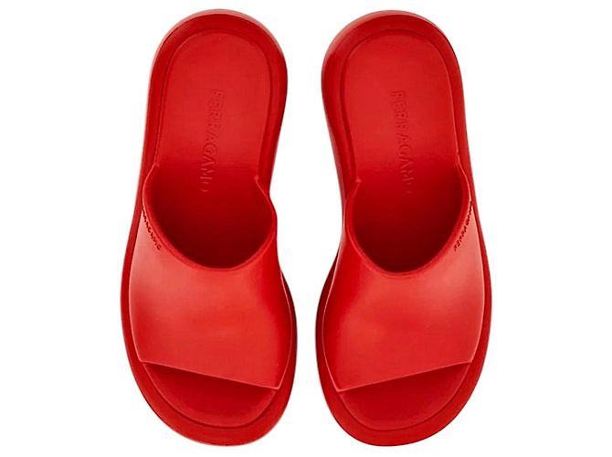 Salvatore Ferragamo Sandali Platform Rossi Rosso - vista 7