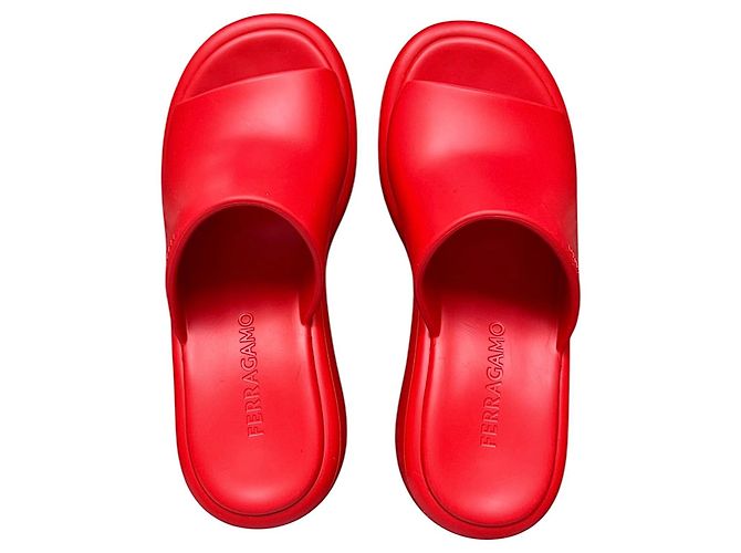 Salvatore Ferragamo Sandali Platform Rossi Rosso - vista 8