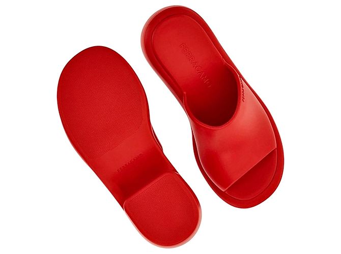 Salvatore Ferragamo Sandali Platform Rossi Rosso - vista 9
