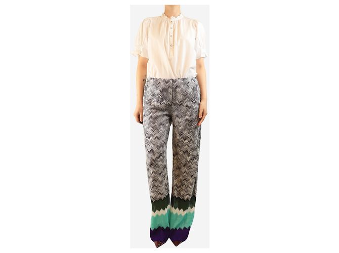 Missoni Graue Zickzack-Hose - Größe UK 12 - Ansicht 2