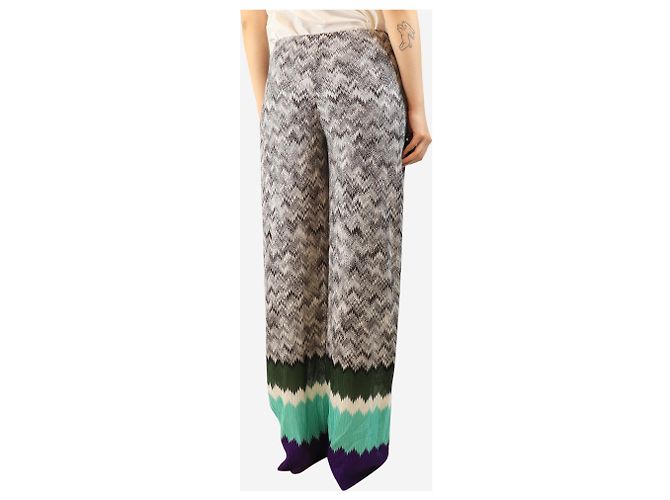Missoni Graue Zickzack-Hose - Größe UK 12 - Ansicht 3
