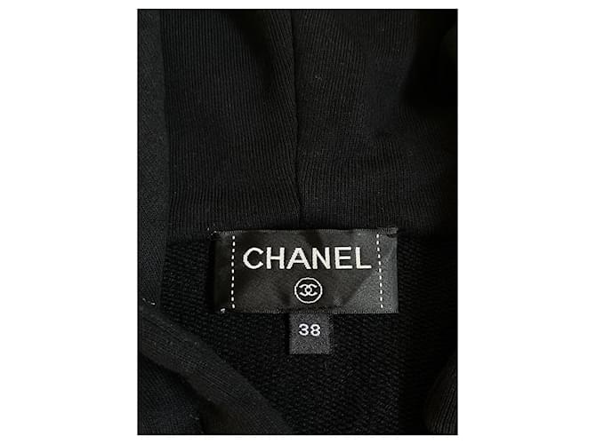 Chanel Astronaut Kapuzenpullover mit Reißverschluss Schwarz - Ansicht 11