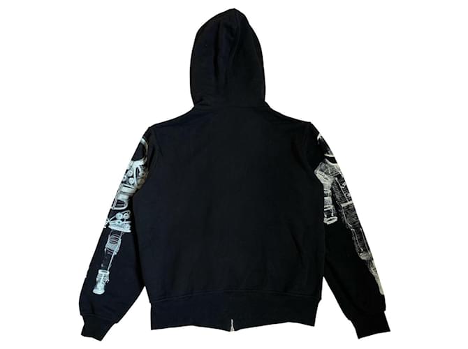 Chanel Astronaut Kapuzenpullover mit Reißverschluss Schwarz - Ansicht 3