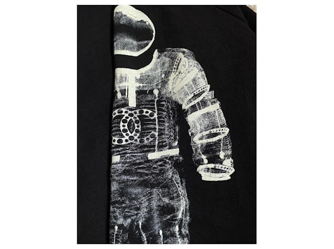 Chanel Astronaut Kapuzenpullover mit Reißverschluss Schwarz - Ansicht 7
