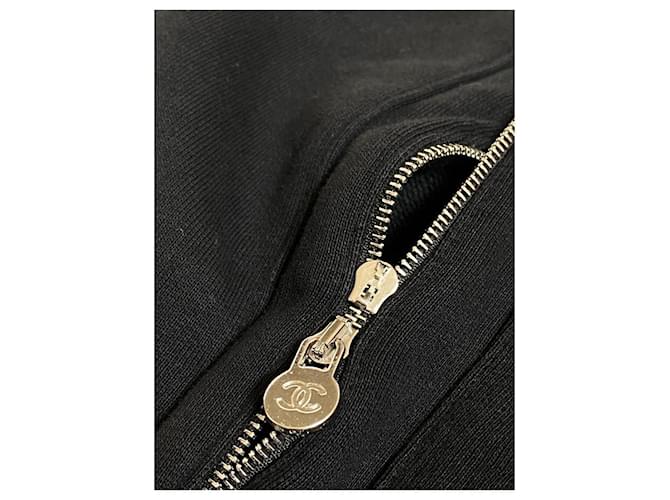 Chanel Astronaut Kapuzenpullover mit Reißverschluss Schwarz - Ansicht 8