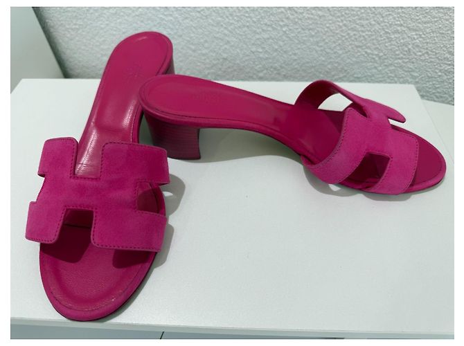 Hermès Oasis Rosa Veloursleder Pink - Ansicht 7