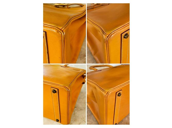 Hermès Birkin 40 Vache Naturelle Borsa Tan Marrone - vista 10